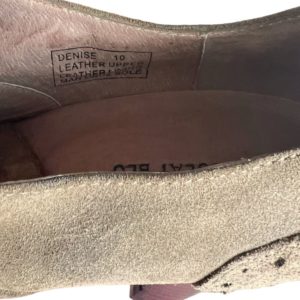 Chocolat Blu Denise Tan Suede Heeled Oxfords 10 Comfort Brogue Dark Academia - Picture 6 of 8
